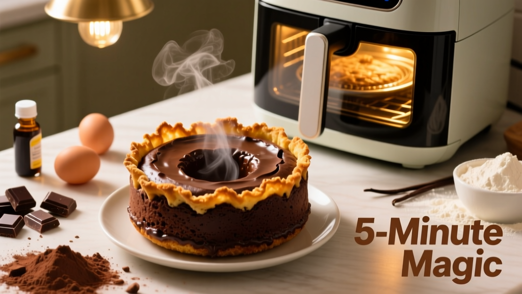 Air Fryer Chocolate Mug Cake in 5 Minutes