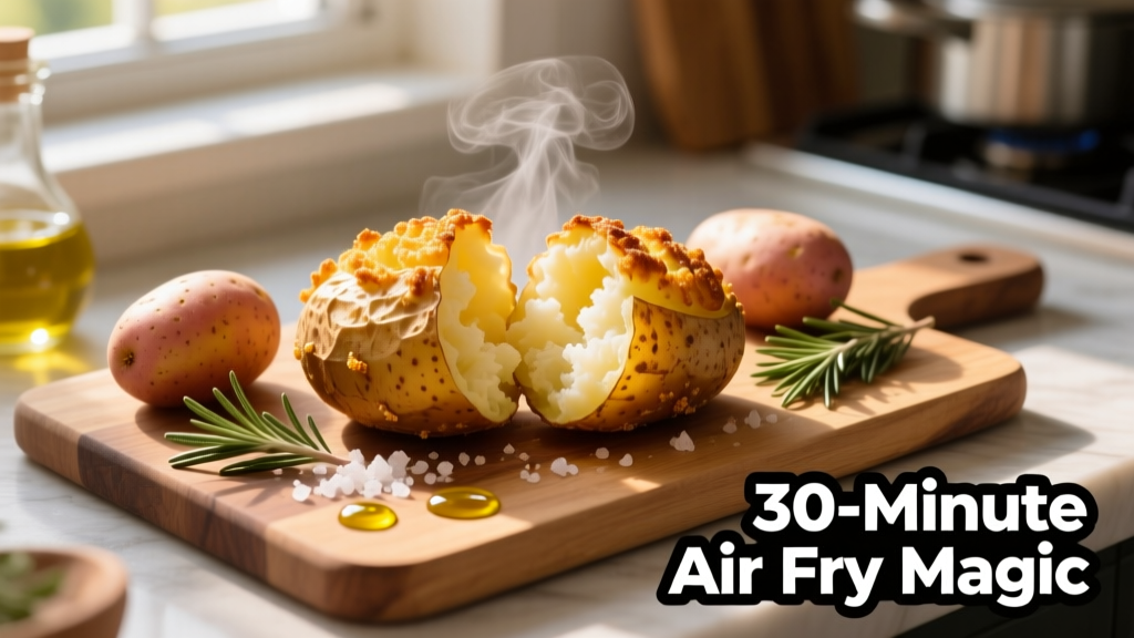 Air Fry Baked Potatoes in 30 Minutes (Crispy & Fluffy!)
