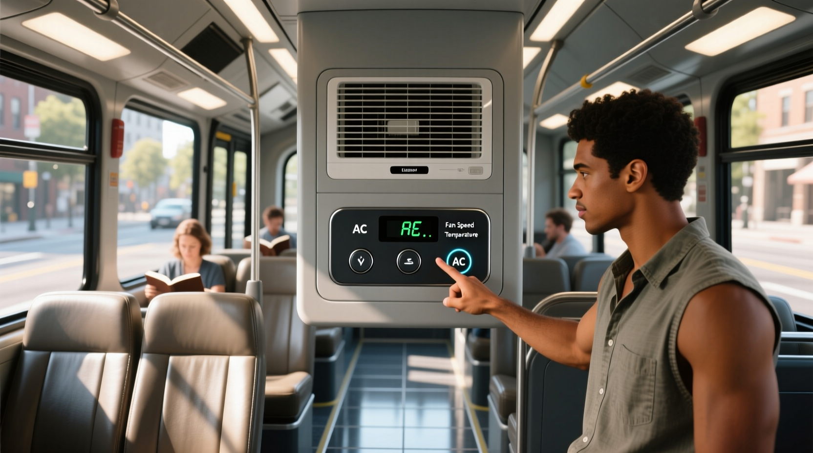 How to choose bus air conditioner control panel,How to switch on AC in bus?