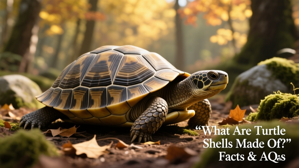 Side view of a turtle showing both the domed carapace (top shell) and flat plastron (bottom shell) clearly connected at the sides