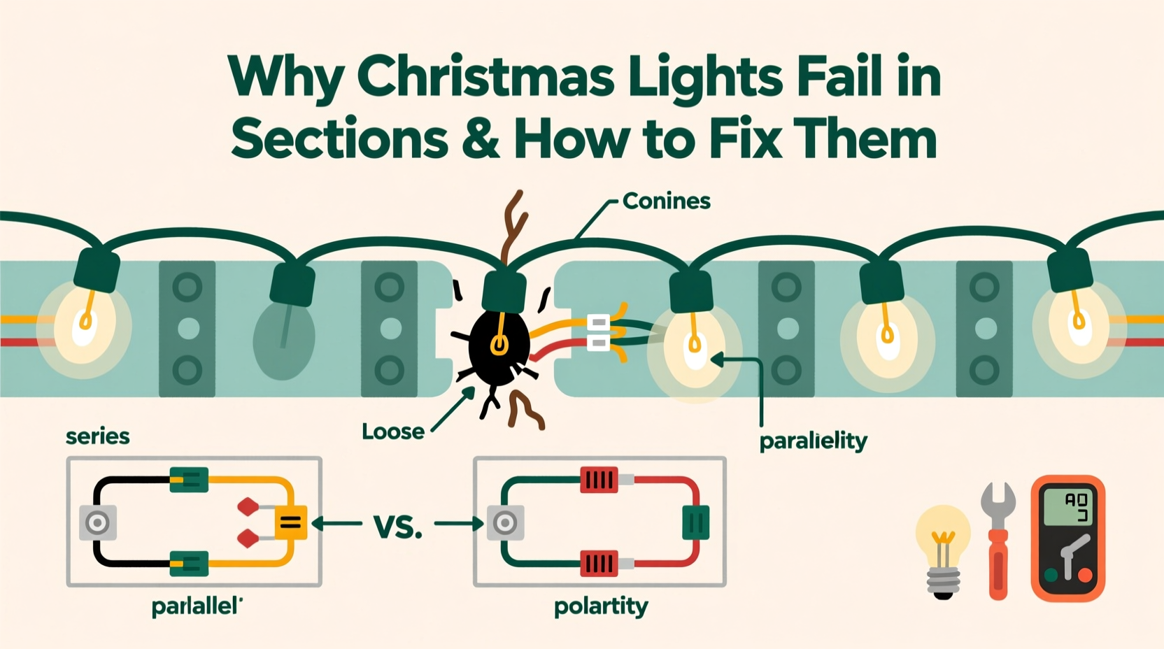 Why Do Christmas Lights Only Work In Sections And How To Troubleshoot
