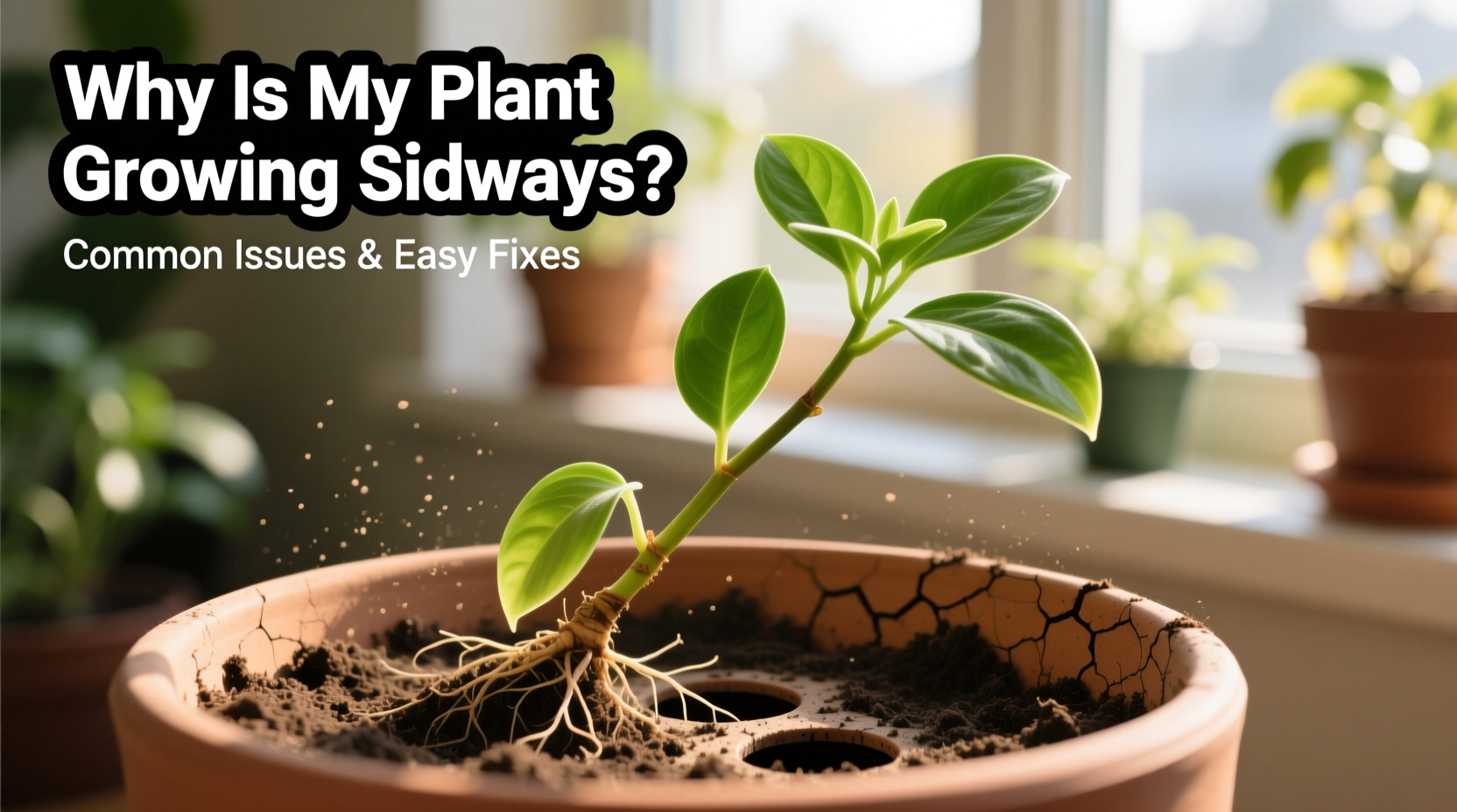 why is my plant growing sideways common issues and easy fixes