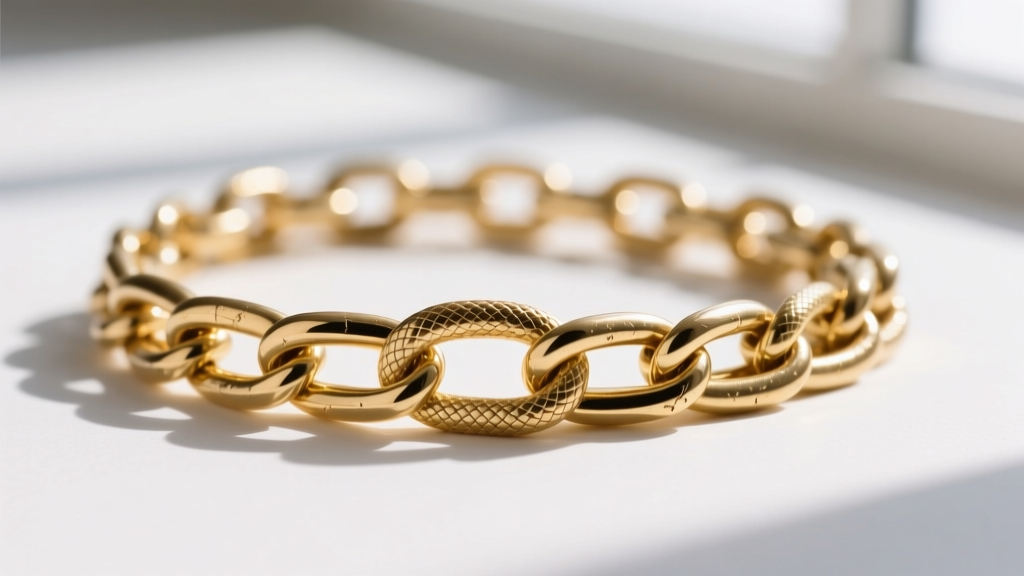 Macro photography of a delicate 14k gold snake chain showing interlocking links, highlighting the risk of kinking during storage.