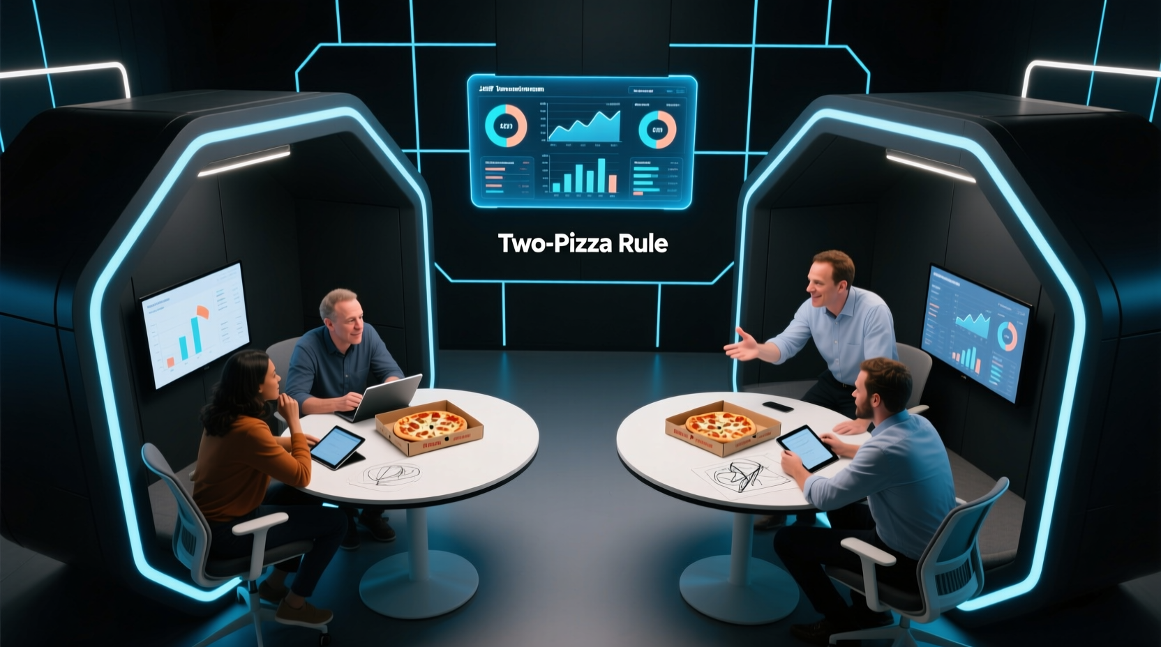 follow jeff bezos two pizza rule to avoid the dangers o