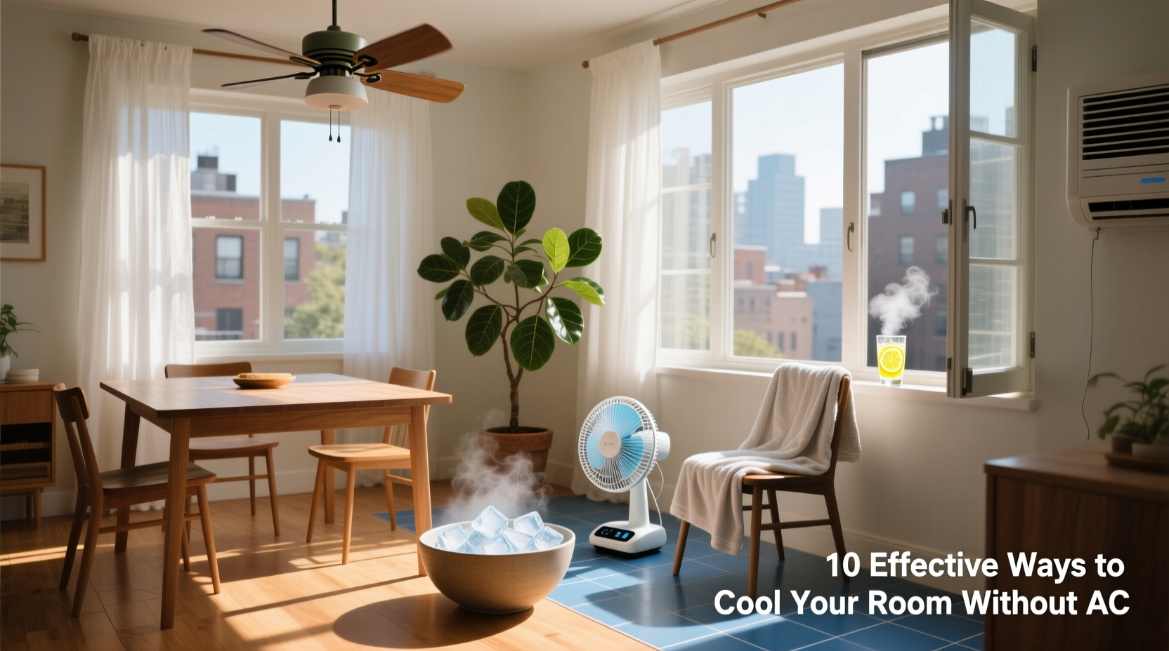 effective ways to cool a room without ac during a heatwave