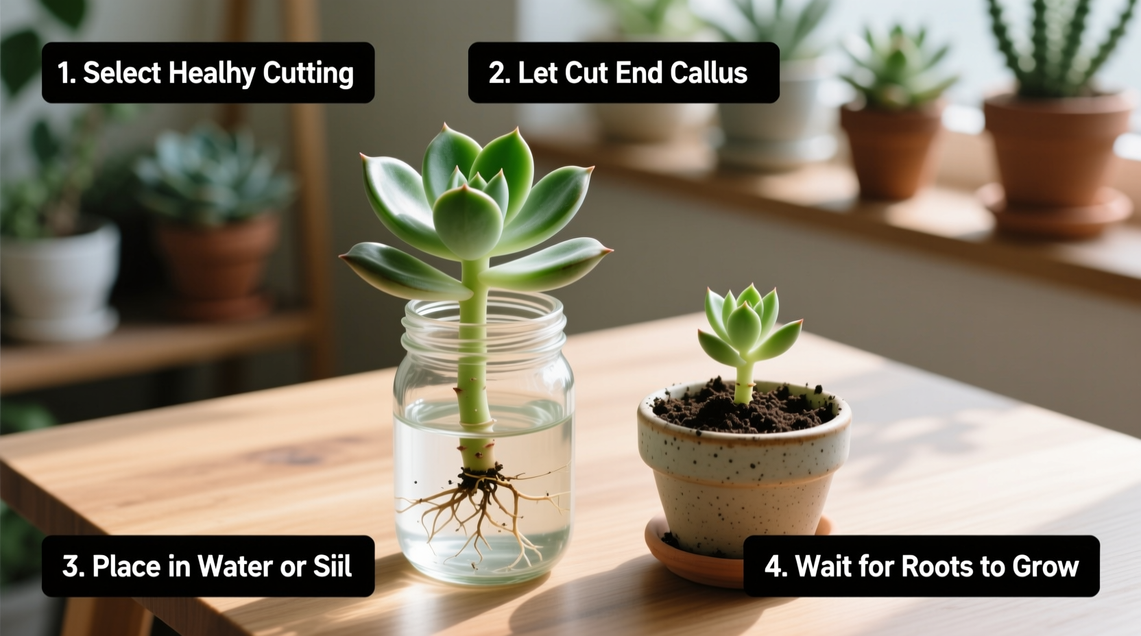 Root Jade Cuttings in 3 Steps | TheHomeSprouts