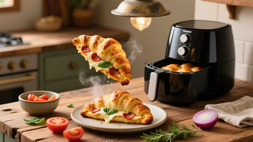 Air Fry Pizza Pockets: Crispy Crescent Rolls