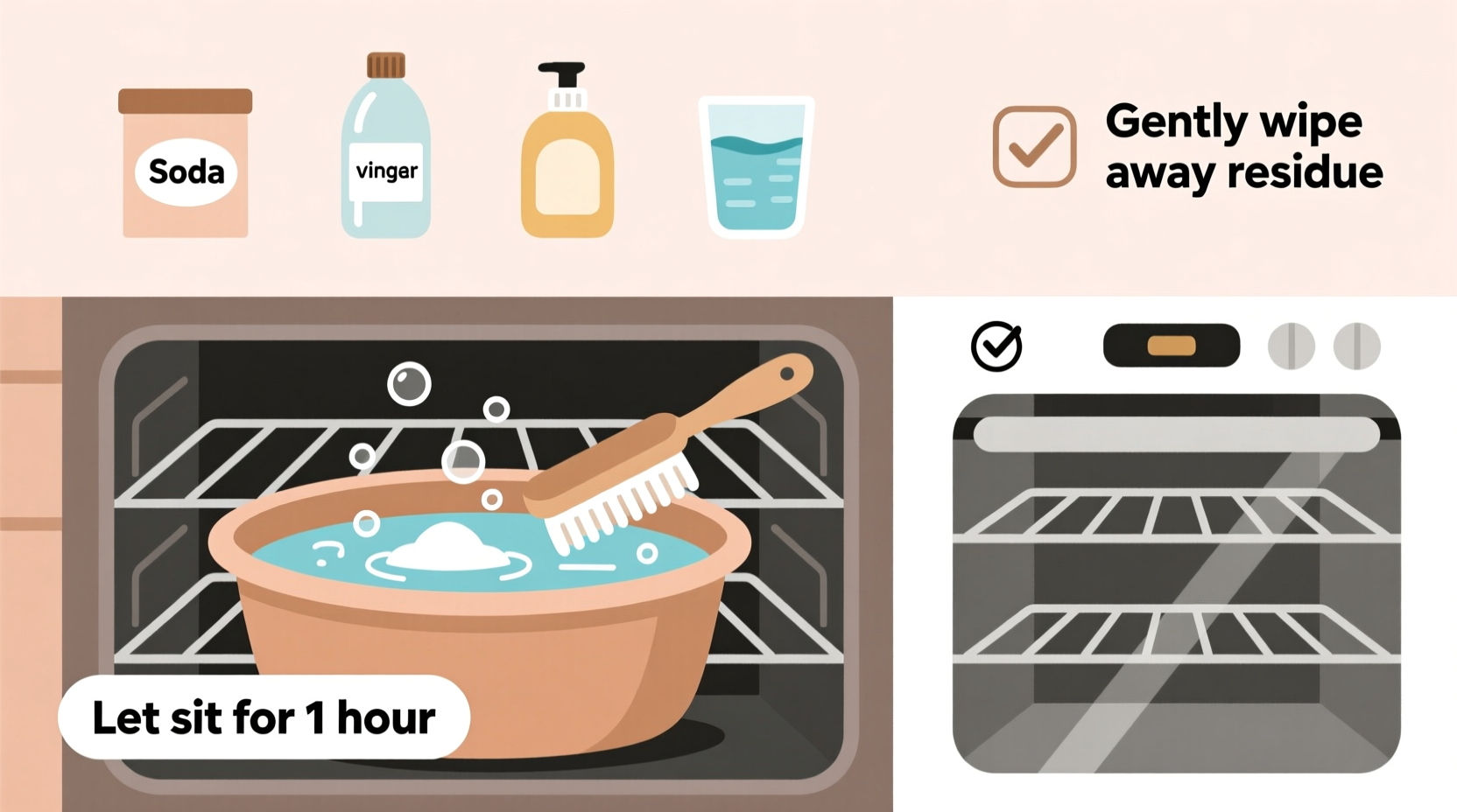 how to clean oven racks without scrubbing using simple ingredients