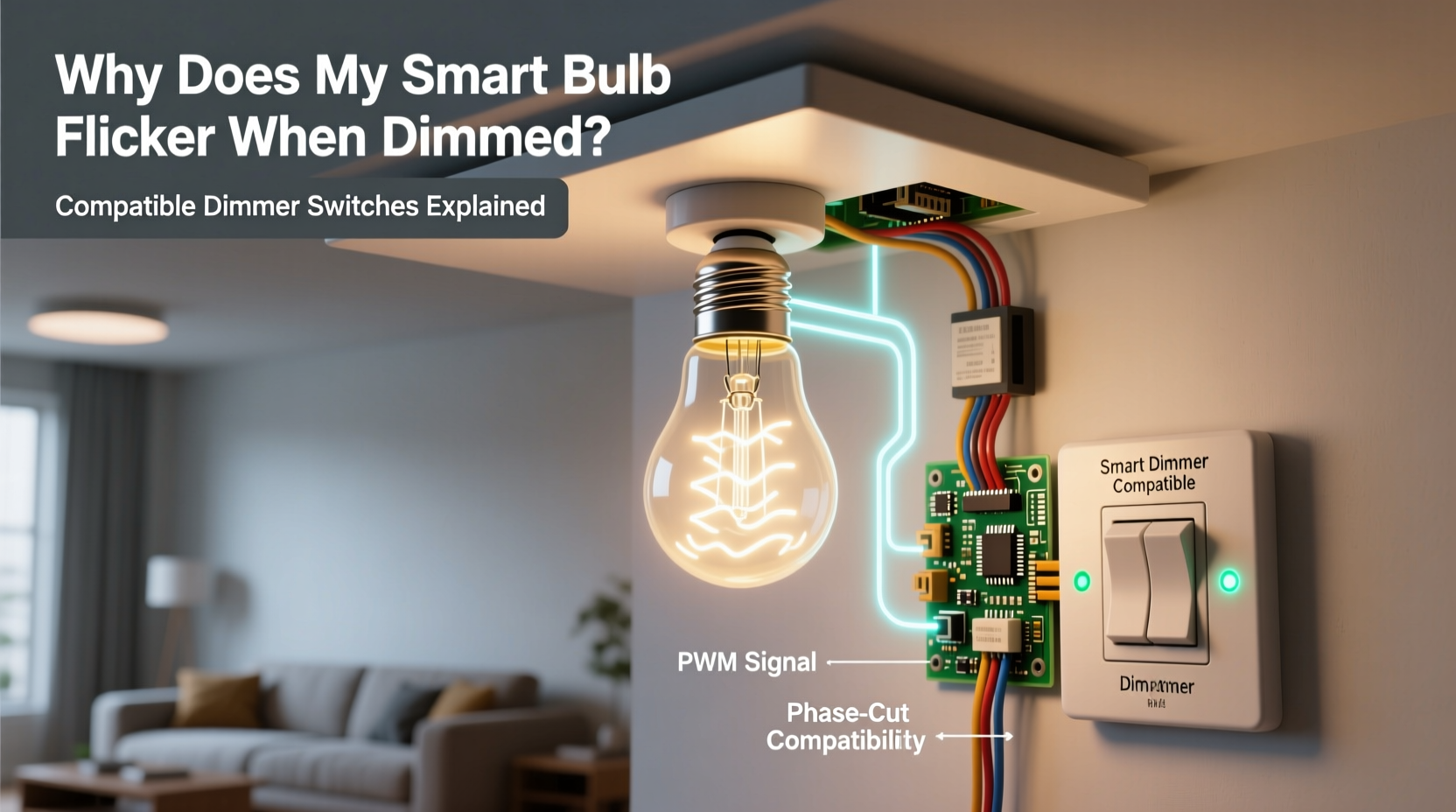 why does my smart bulb flicker when dimmed compatible dimmer switches explained