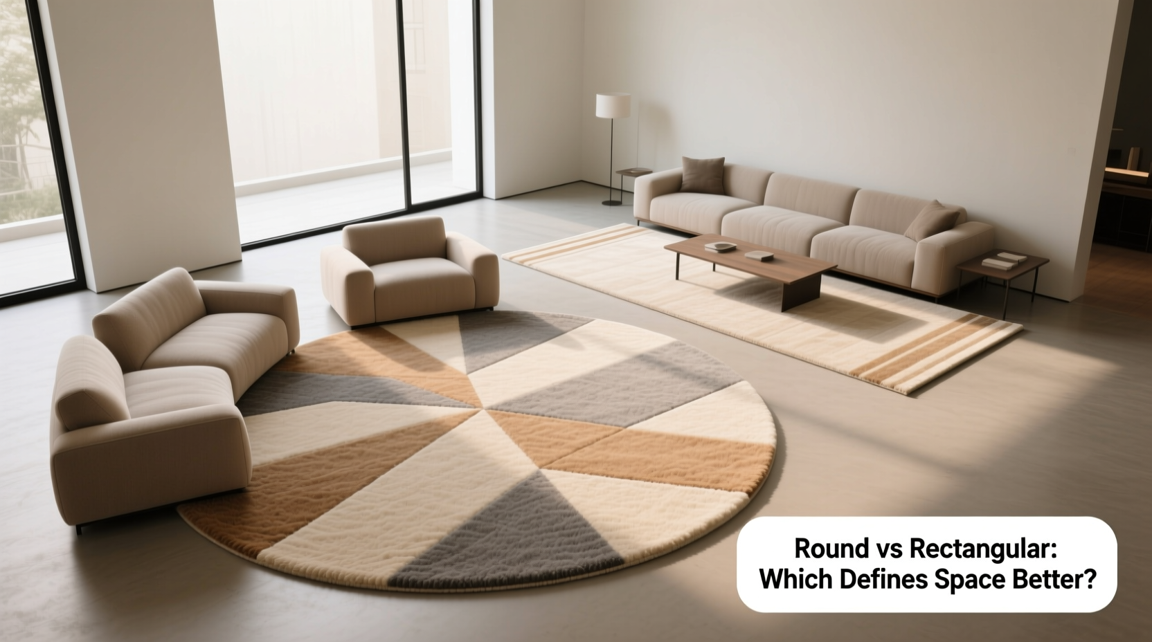 round rug vs rectangular which defines space better