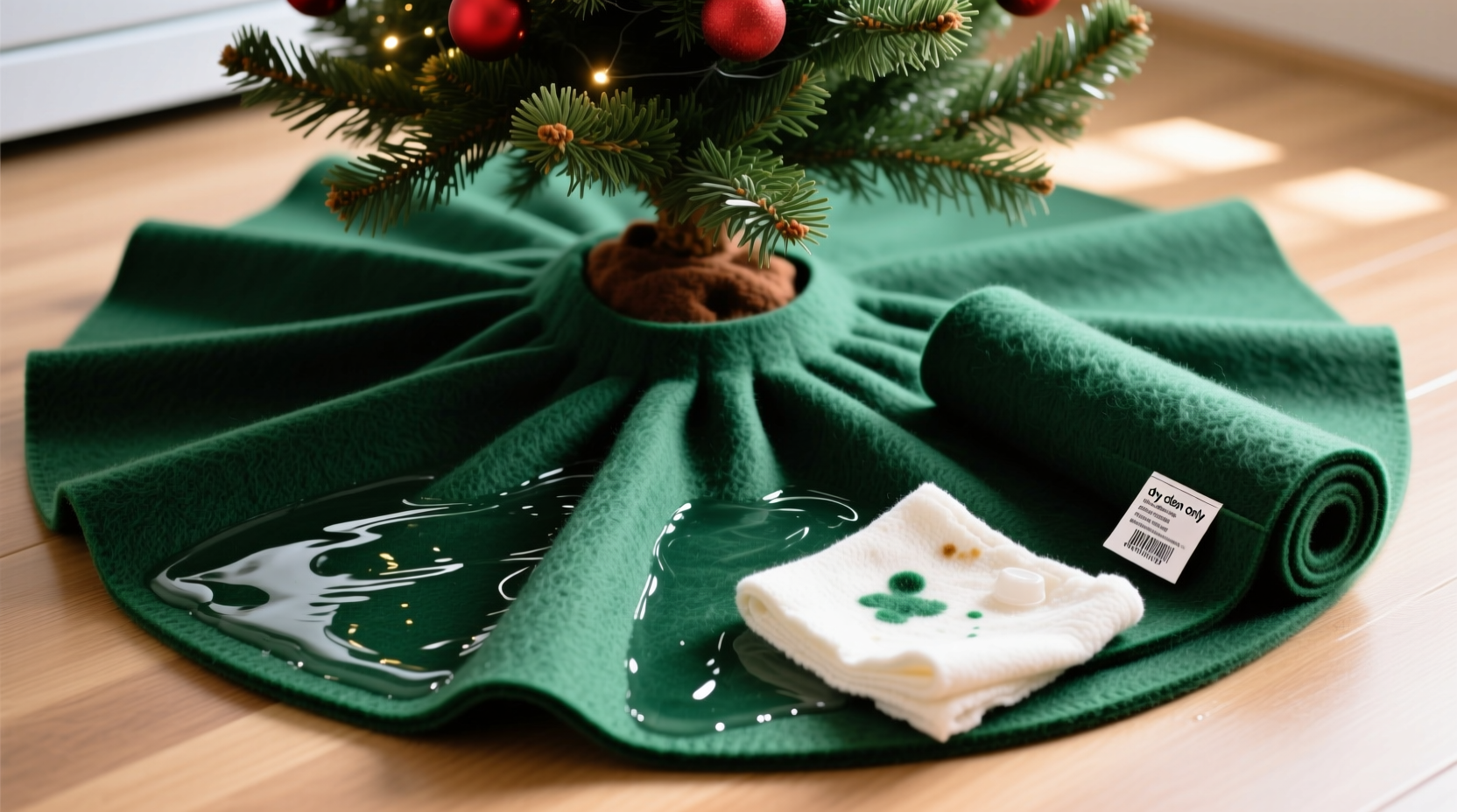 can you wash a felt christmas tree skirt in the machine without shrinking it