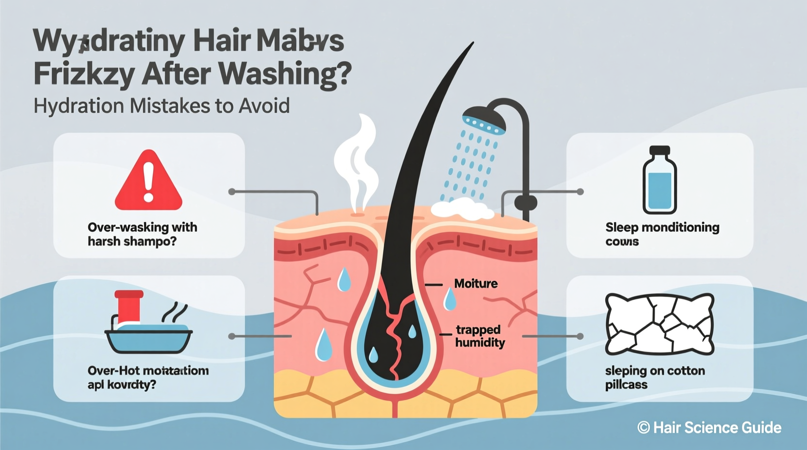 why is my hair frizzy after washing hydration mistakes to avoid