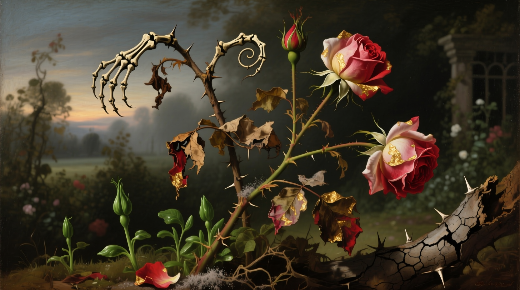 rose bush half dead dieback tips