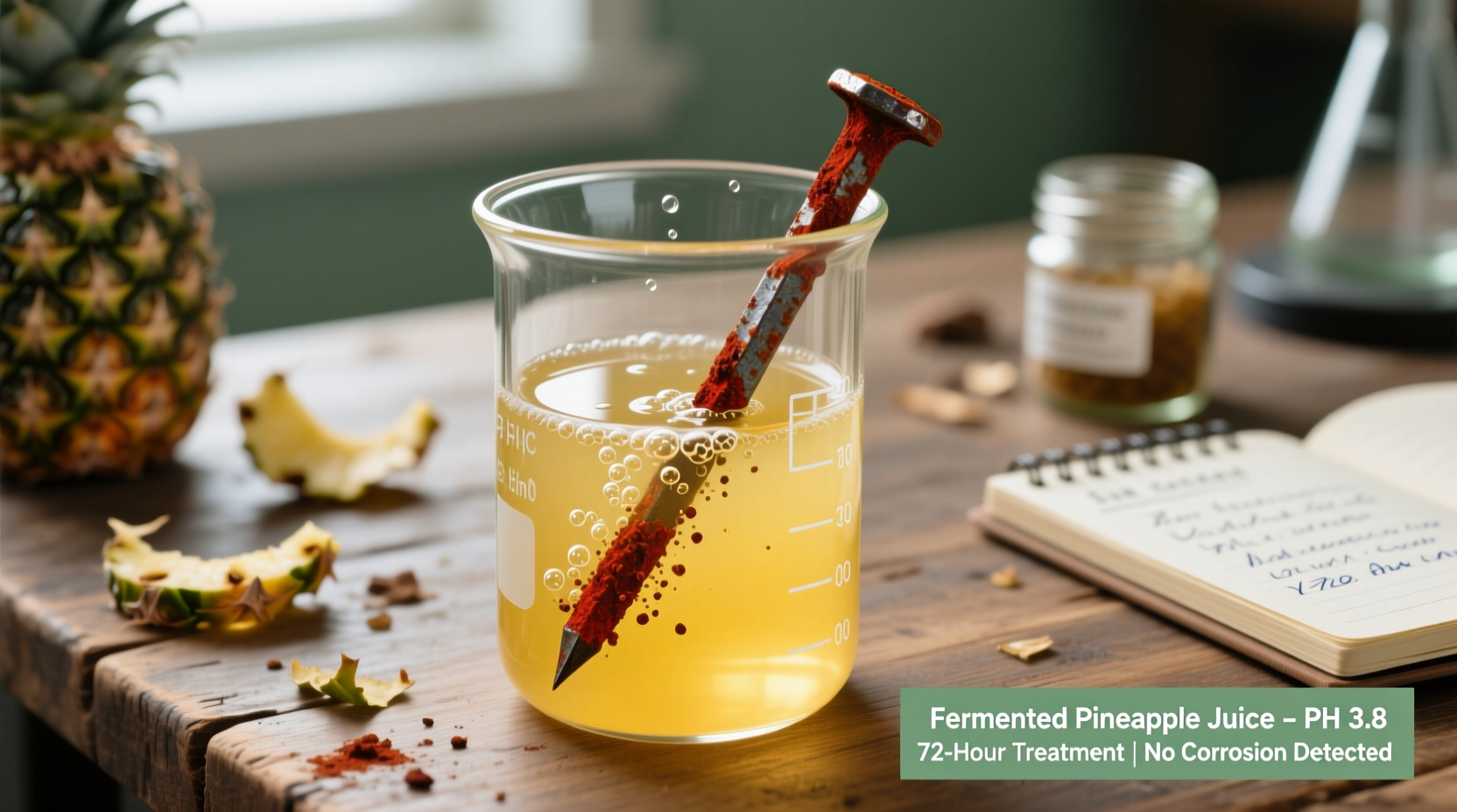 fermented pineapple juice for rust removal