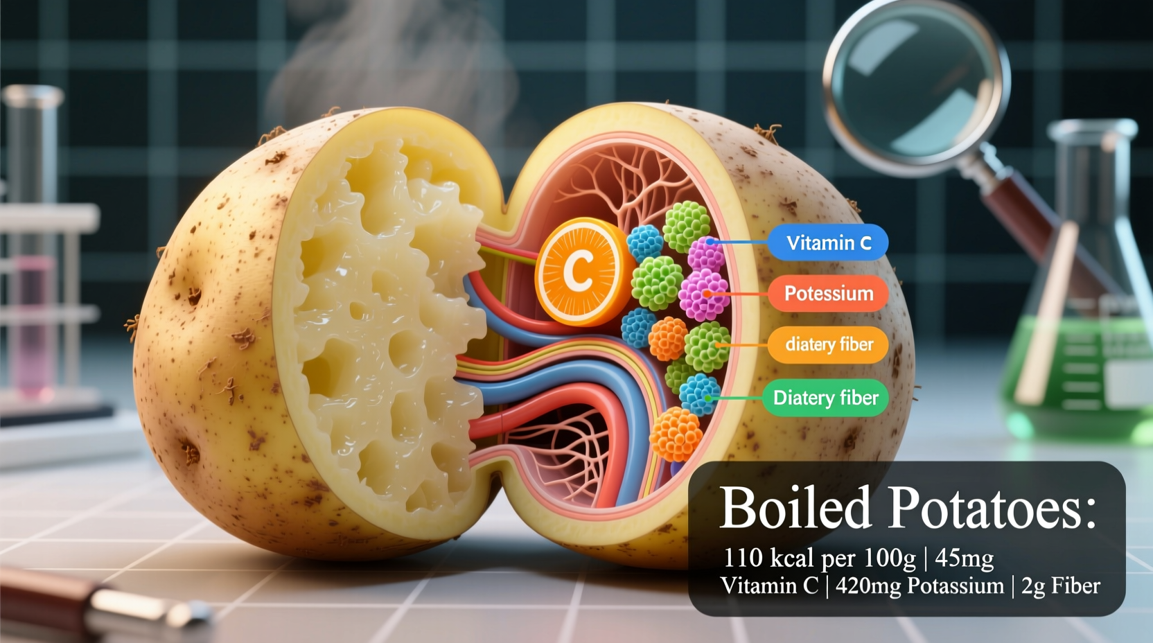 nutritional value of boiled potatoes explained