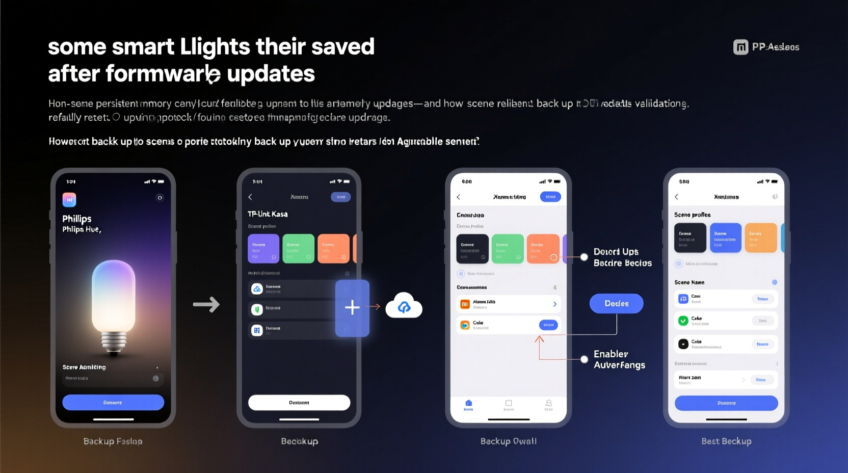 why do some smart lights lose their saved scenes after firmware updates and how to back them up
