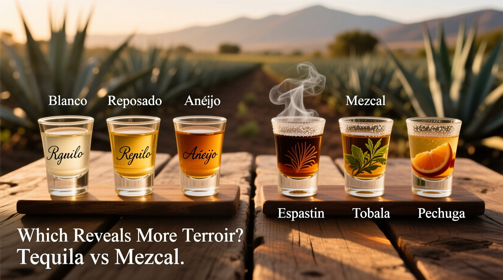 tequila tasting flight vs mezcal flight which reveals more terroir differences in smoky notes