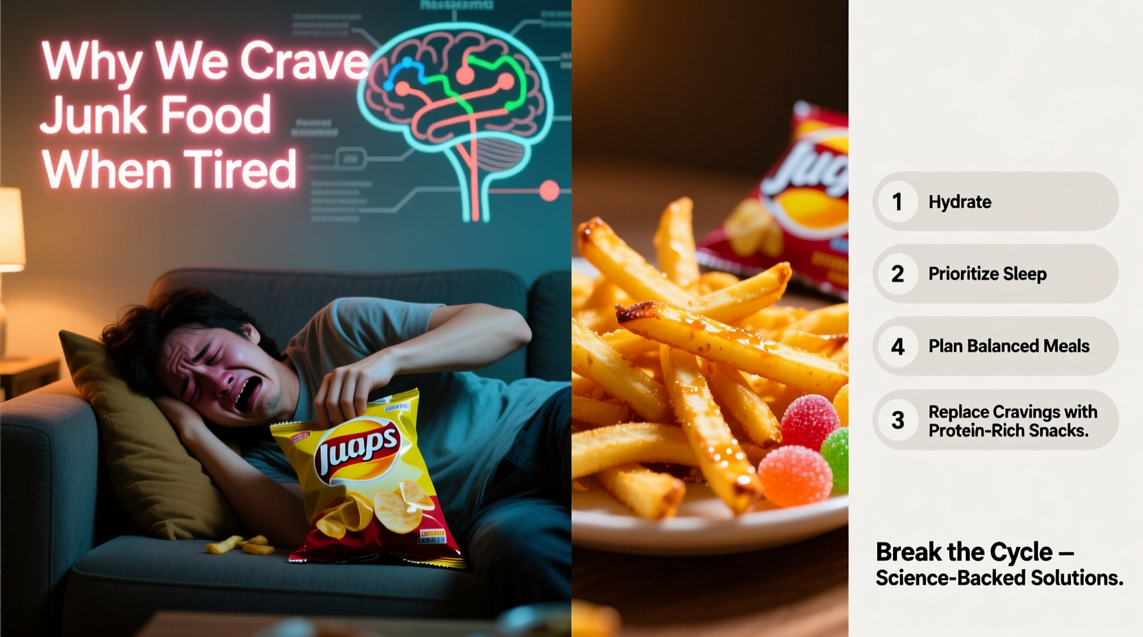 why do we crave junk food when tired and how to break the cycle