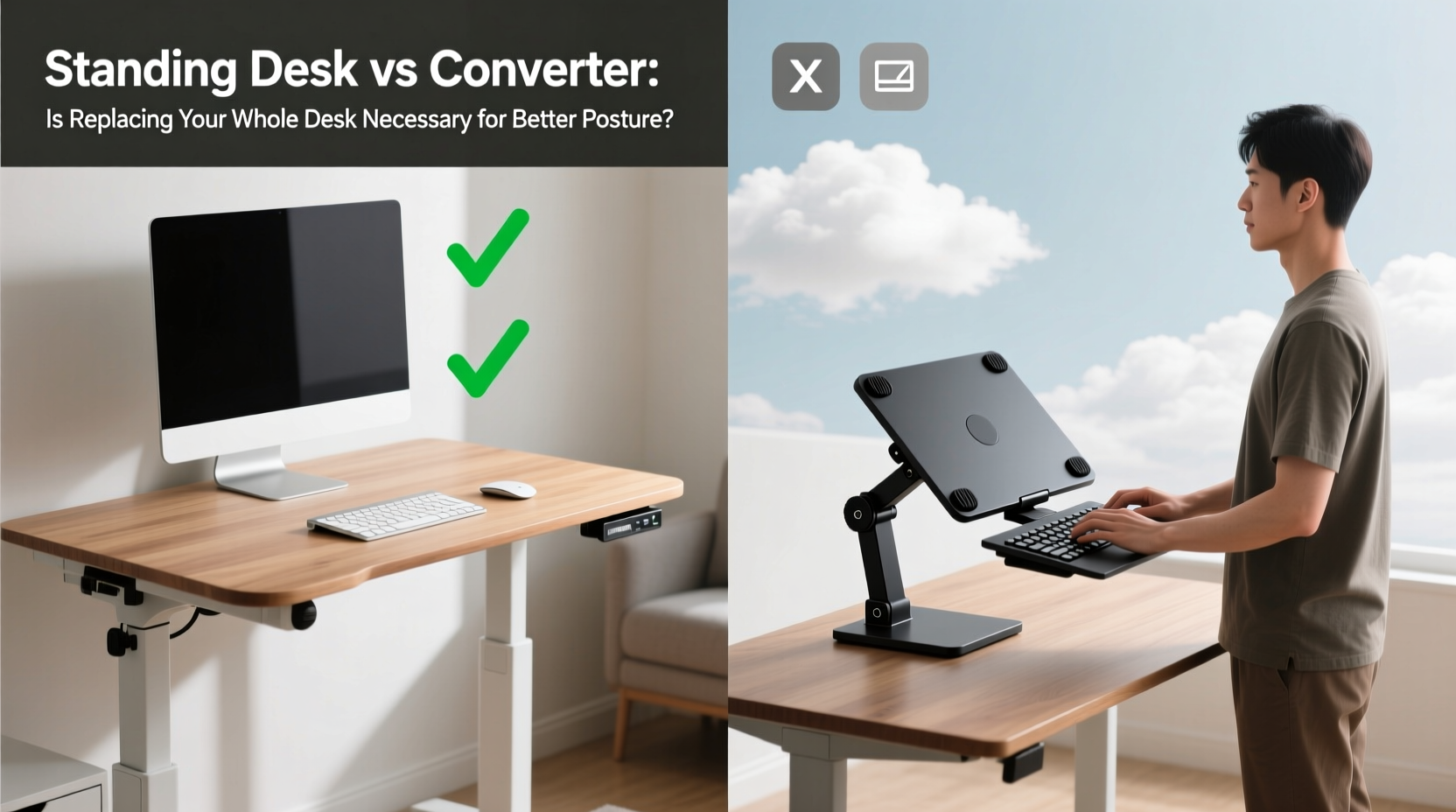 standing desk vs converter is replacing your whole desk actually necessary for better posture