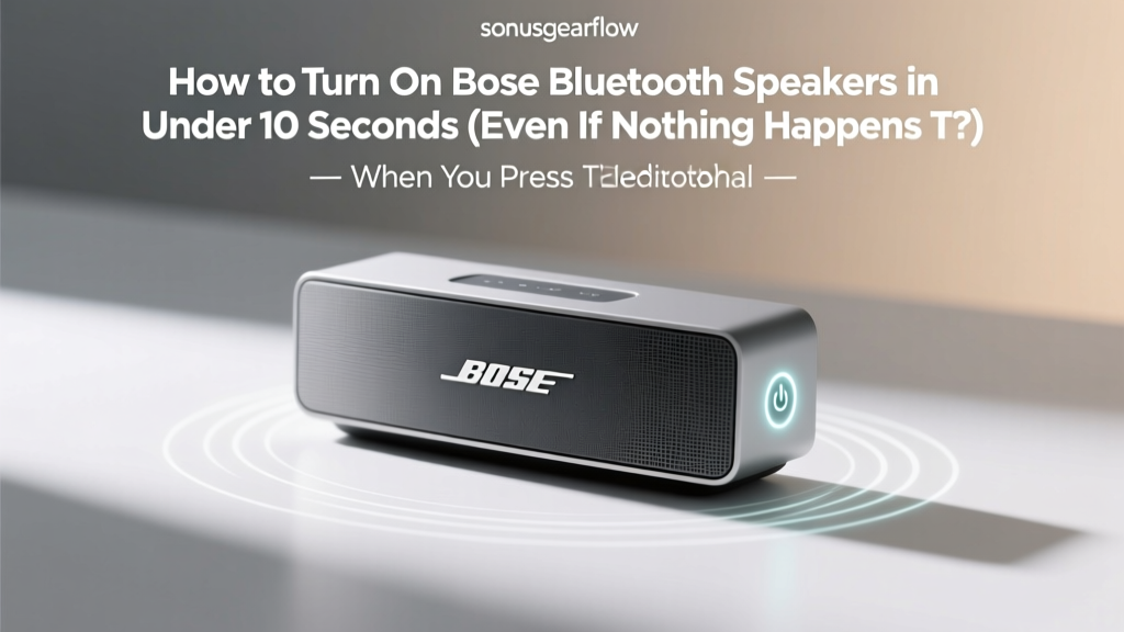 How to Turn On Bose Bluetooth Speakers (2026)