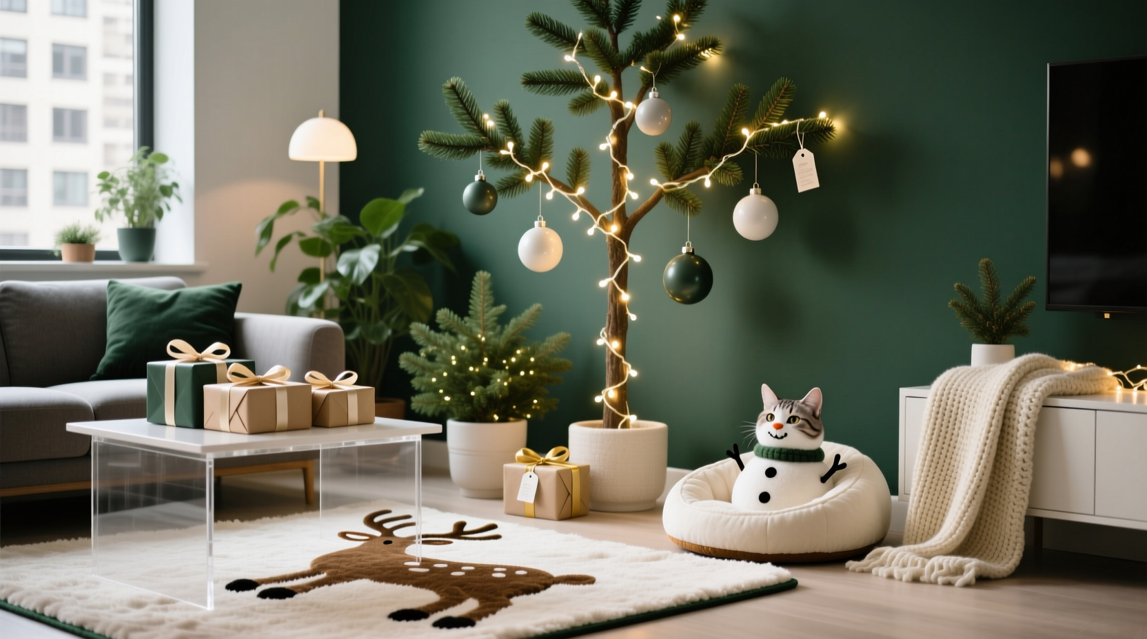 how to make your christmas display pet friendly without sacrificing style