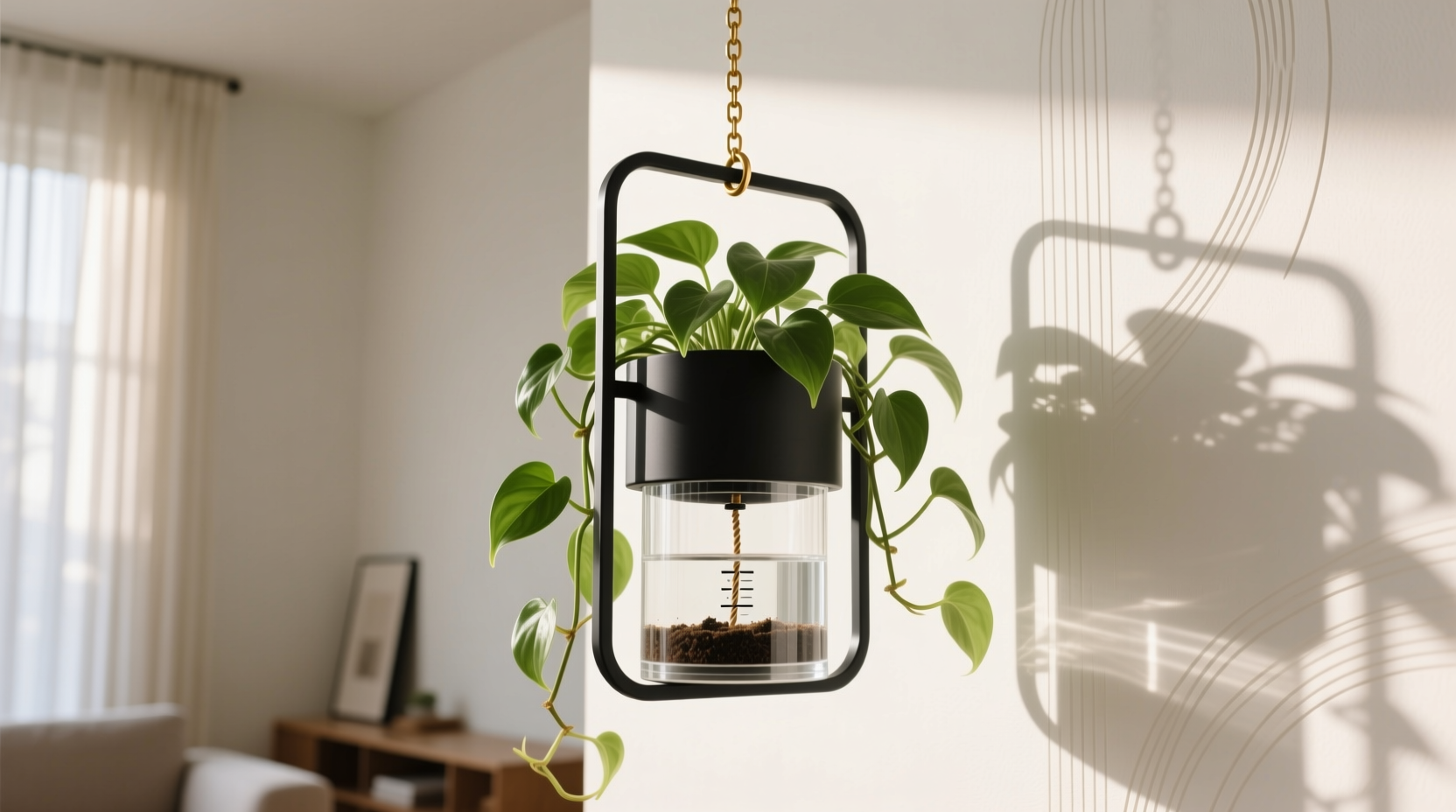 build a self watering hanging planter