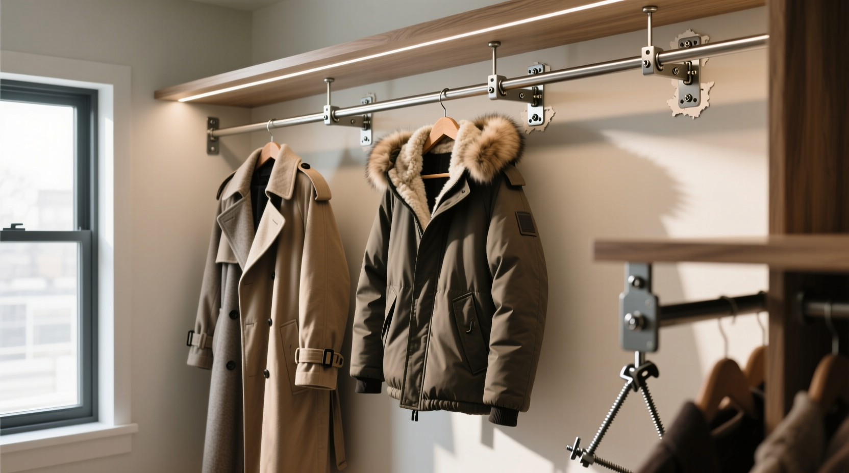 closet rod extenders safe for heavy coats