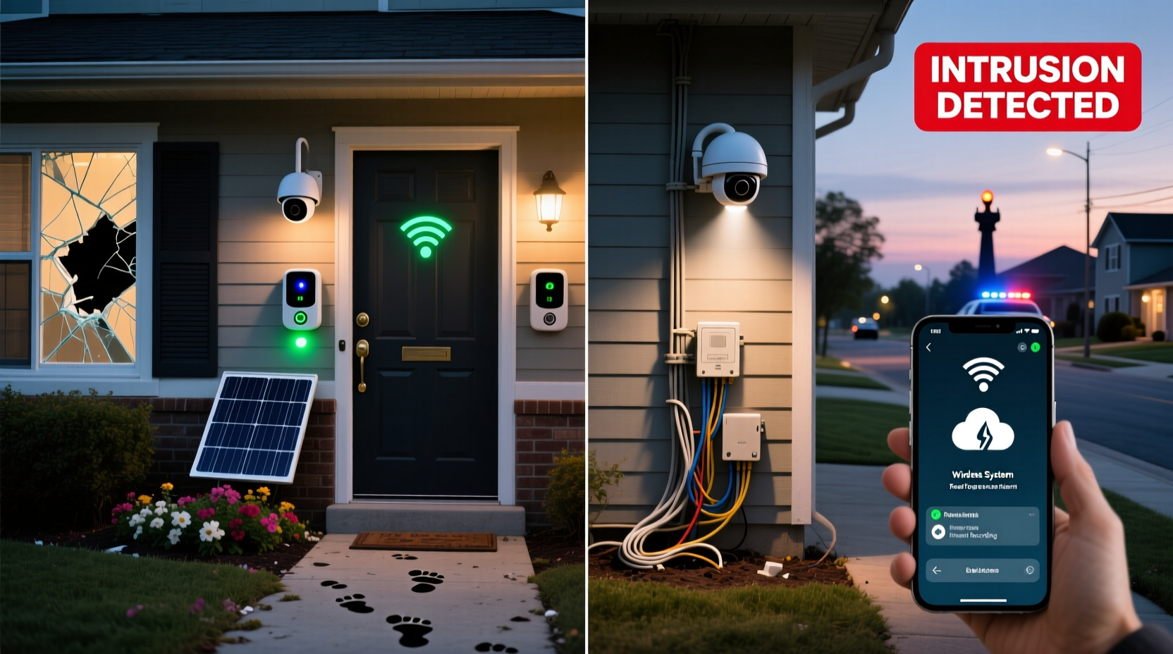 wireless security system vs wired which deters burglars more effectively