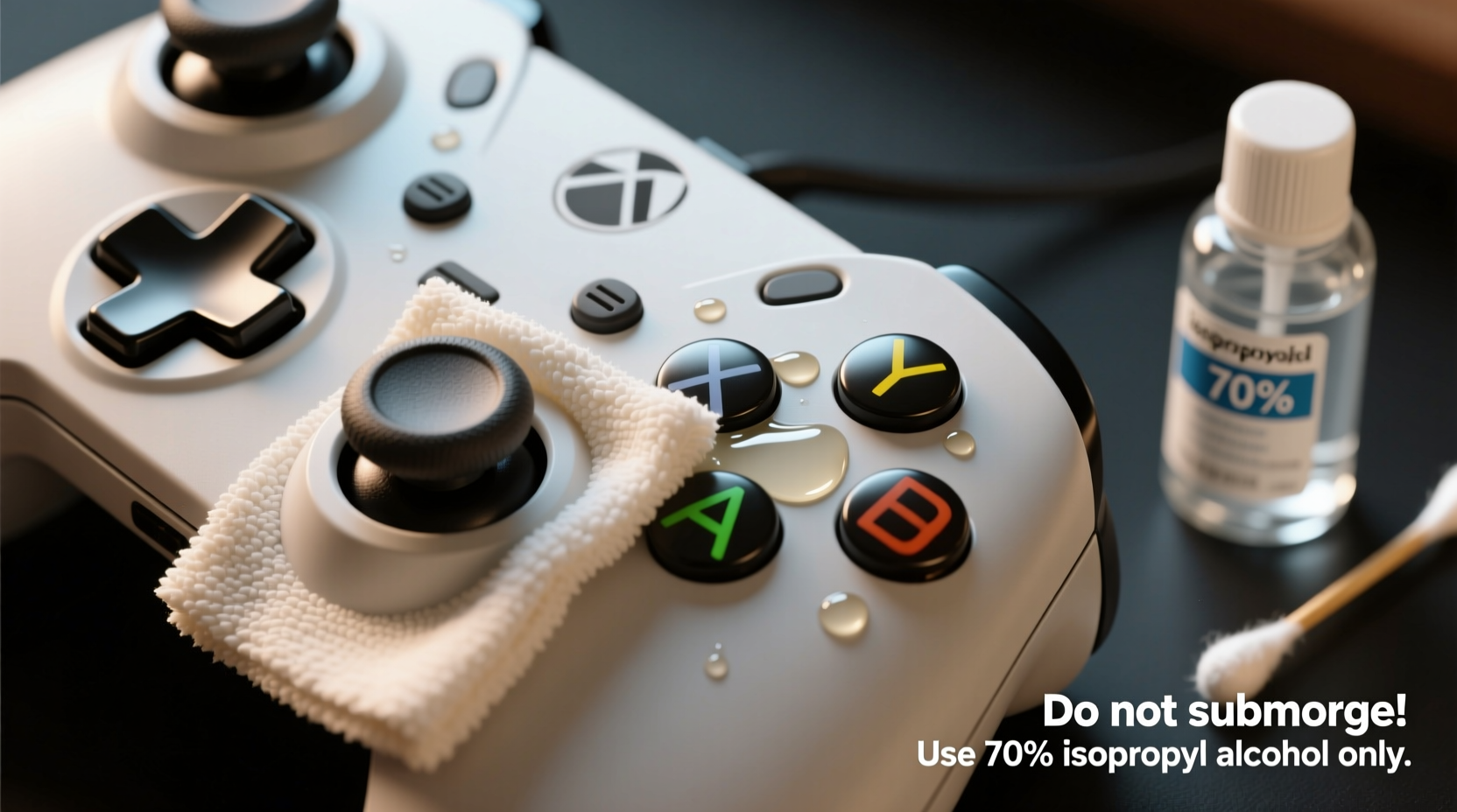 how to safely clean gaming controllers without damaging the buttons