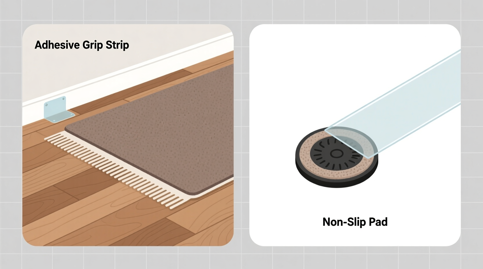 how to stop rugs from sliding on hardwood floors without damaging the finish