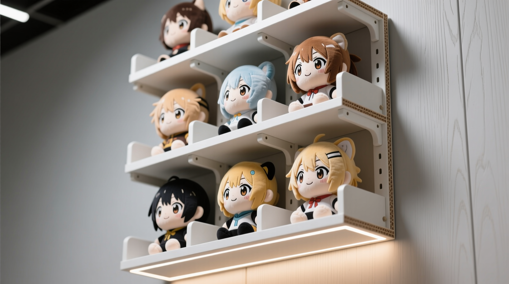 closet organization tips store anime plushies vertically