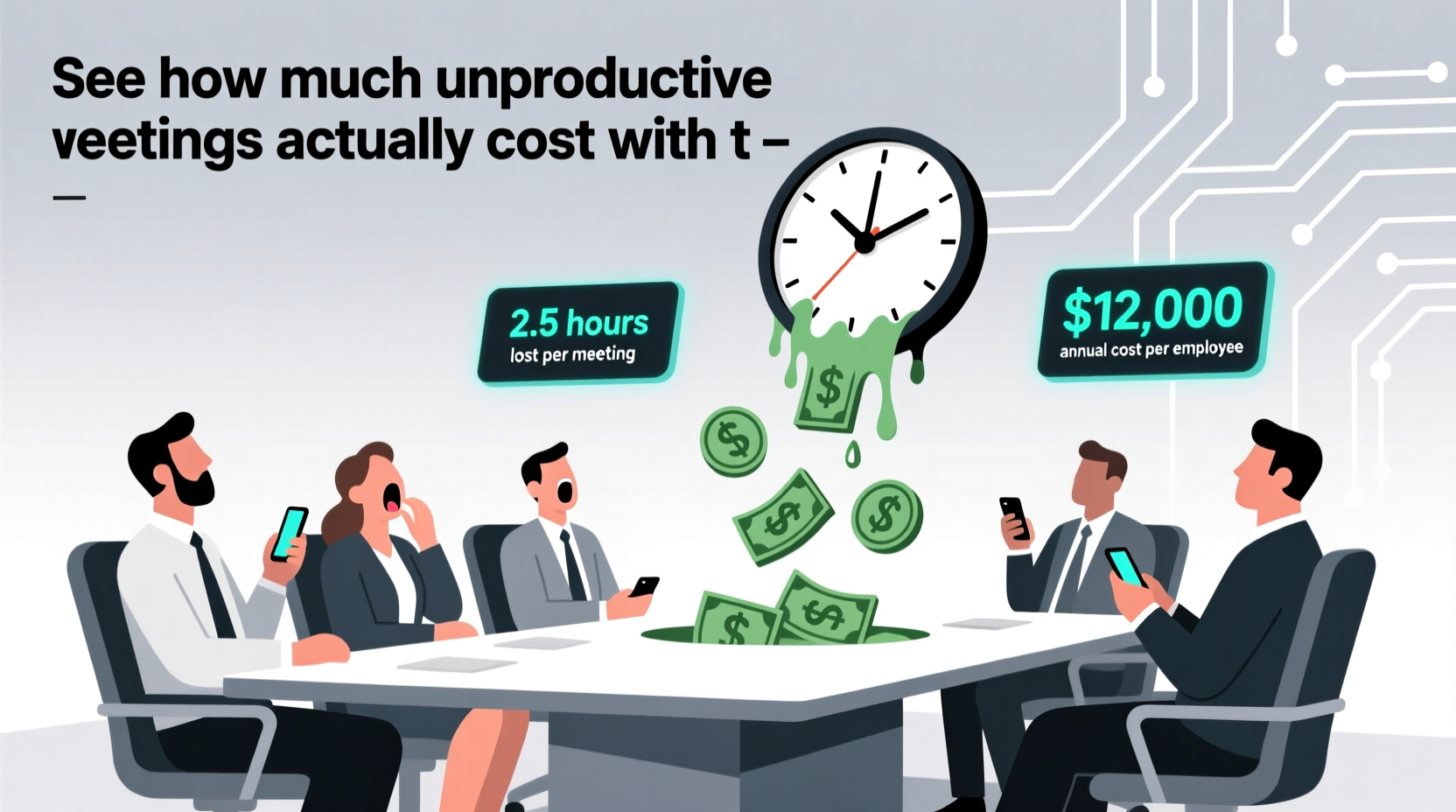 see how much unproductive meetings actually cost with t