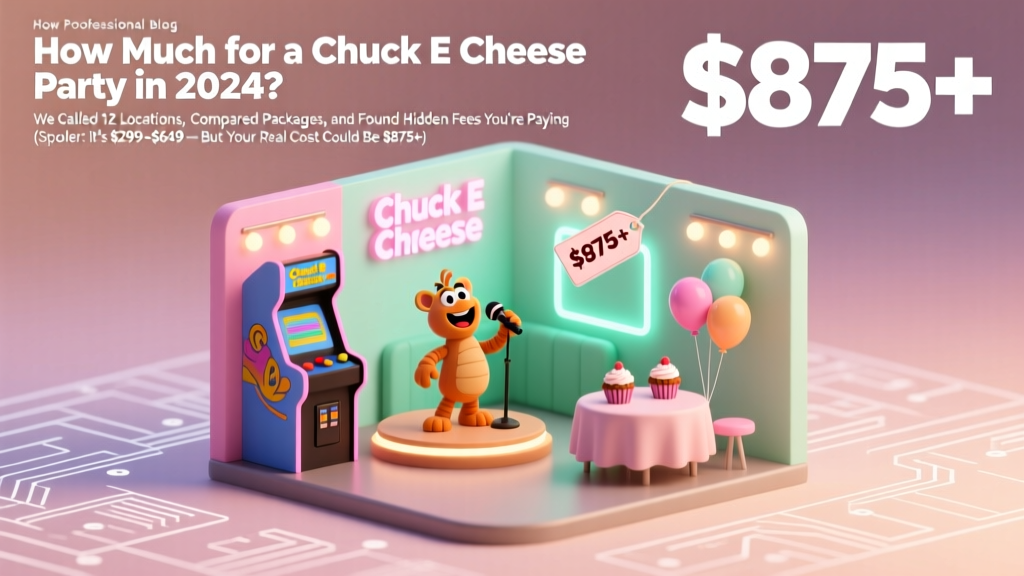 Chuck E Cheese Party Cost (2026): $299–$875+ Revealed