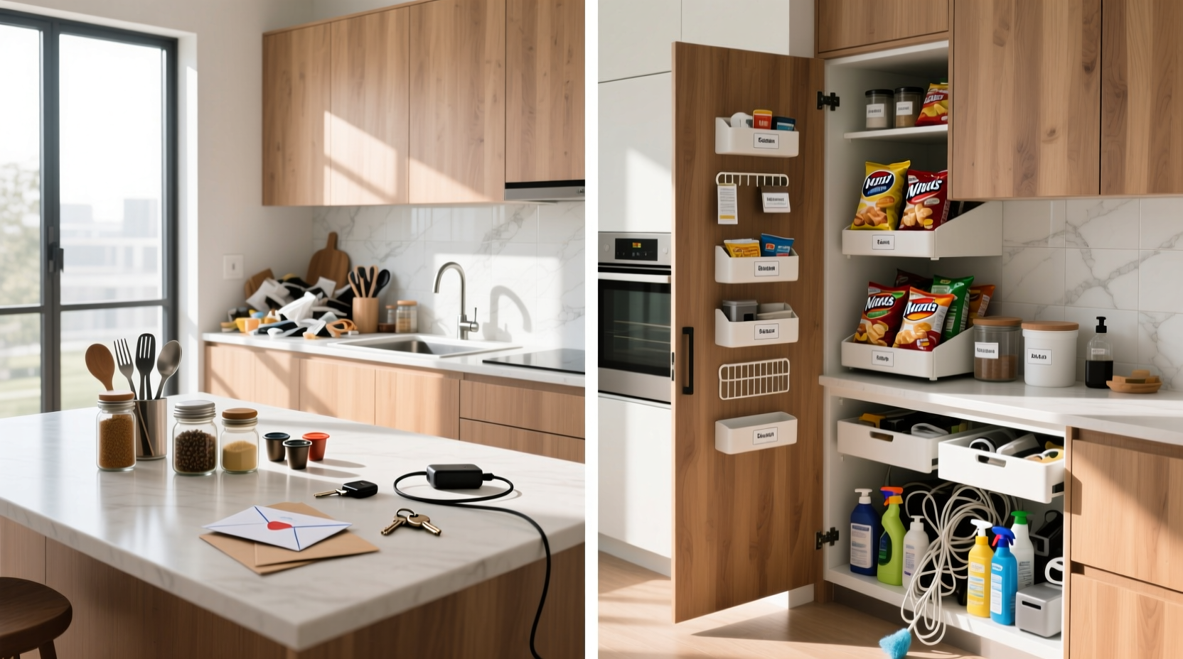 tips taming kitchen clutter zones