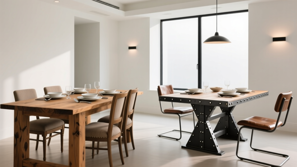 Farmhouse Vs Industrial Dining Tables A Style Comparison