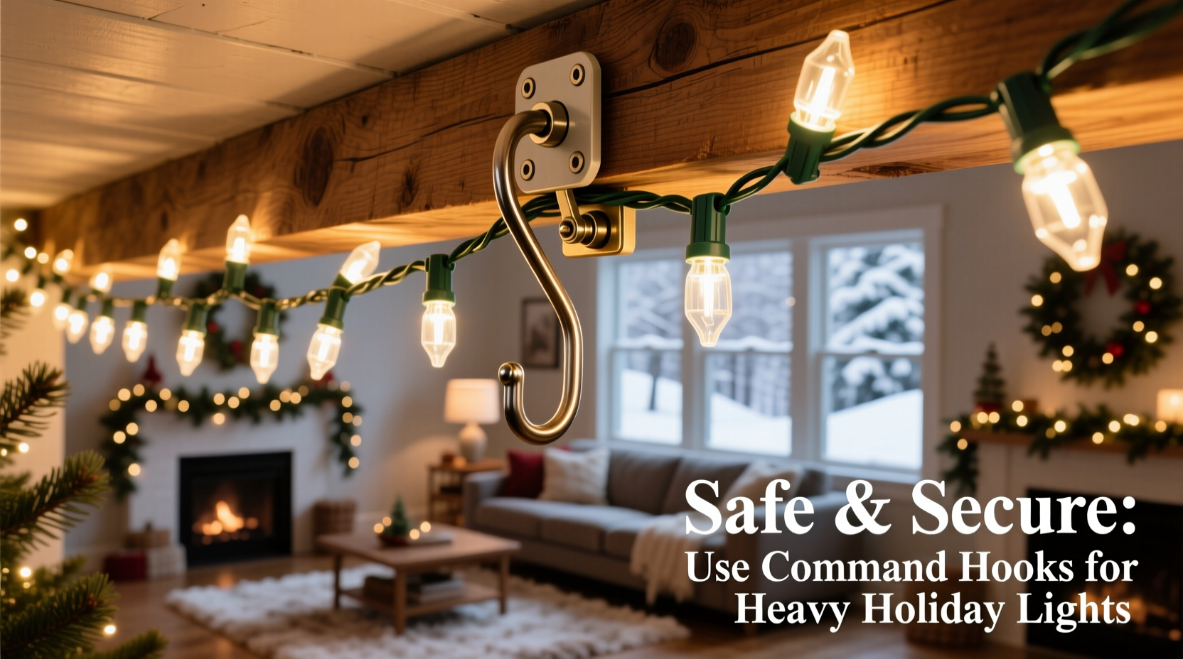 can you use command hooks to hang heavy christmas light displays safely