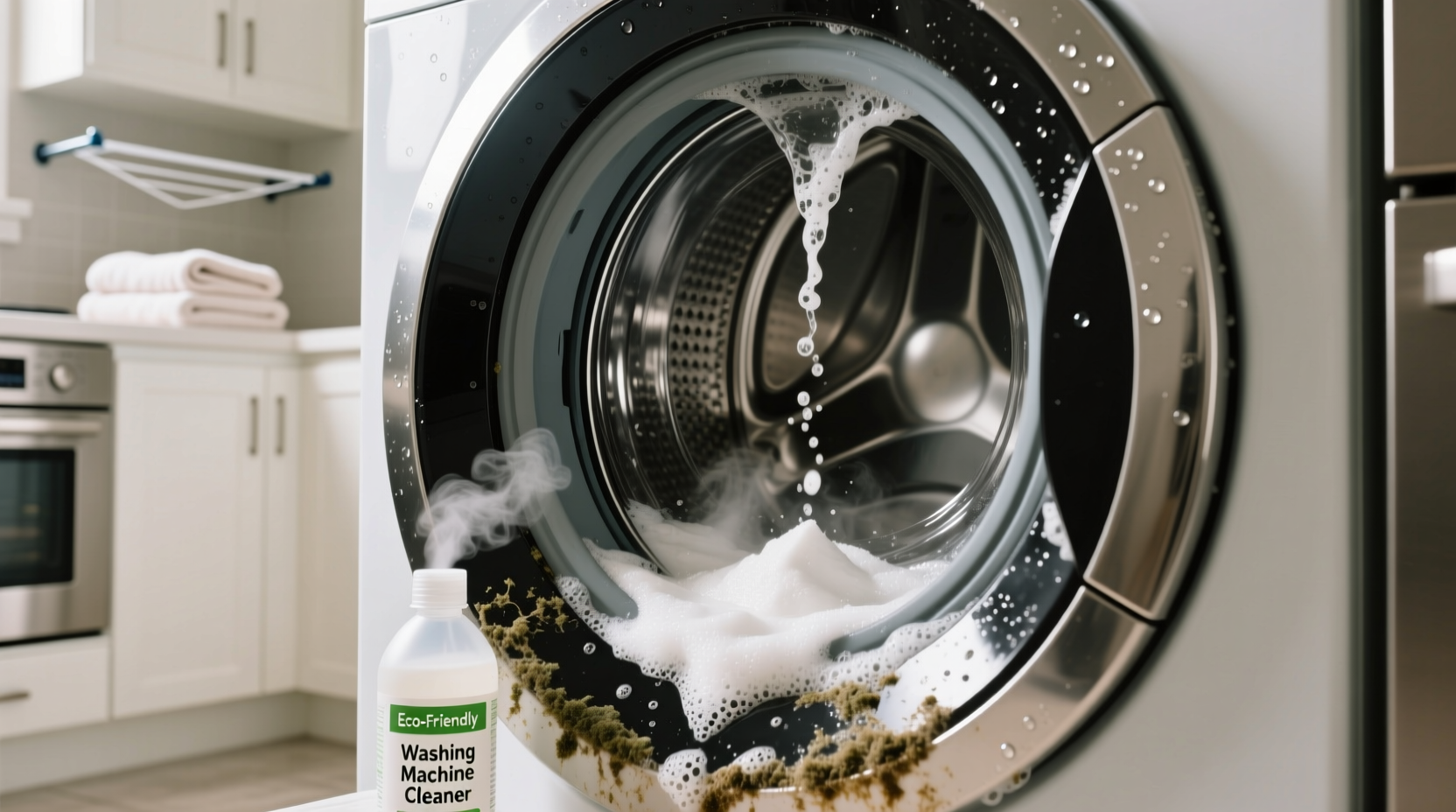 how to deep clean a washing machine drum safely