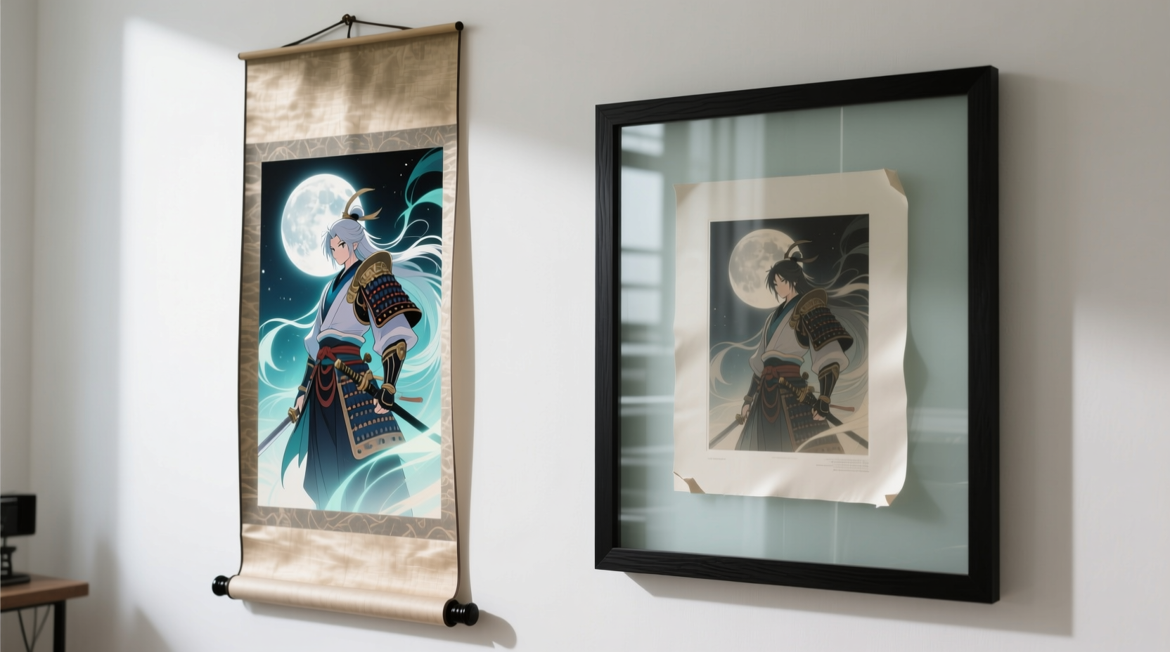 anime wall scroll vs framed print which holds up better over time