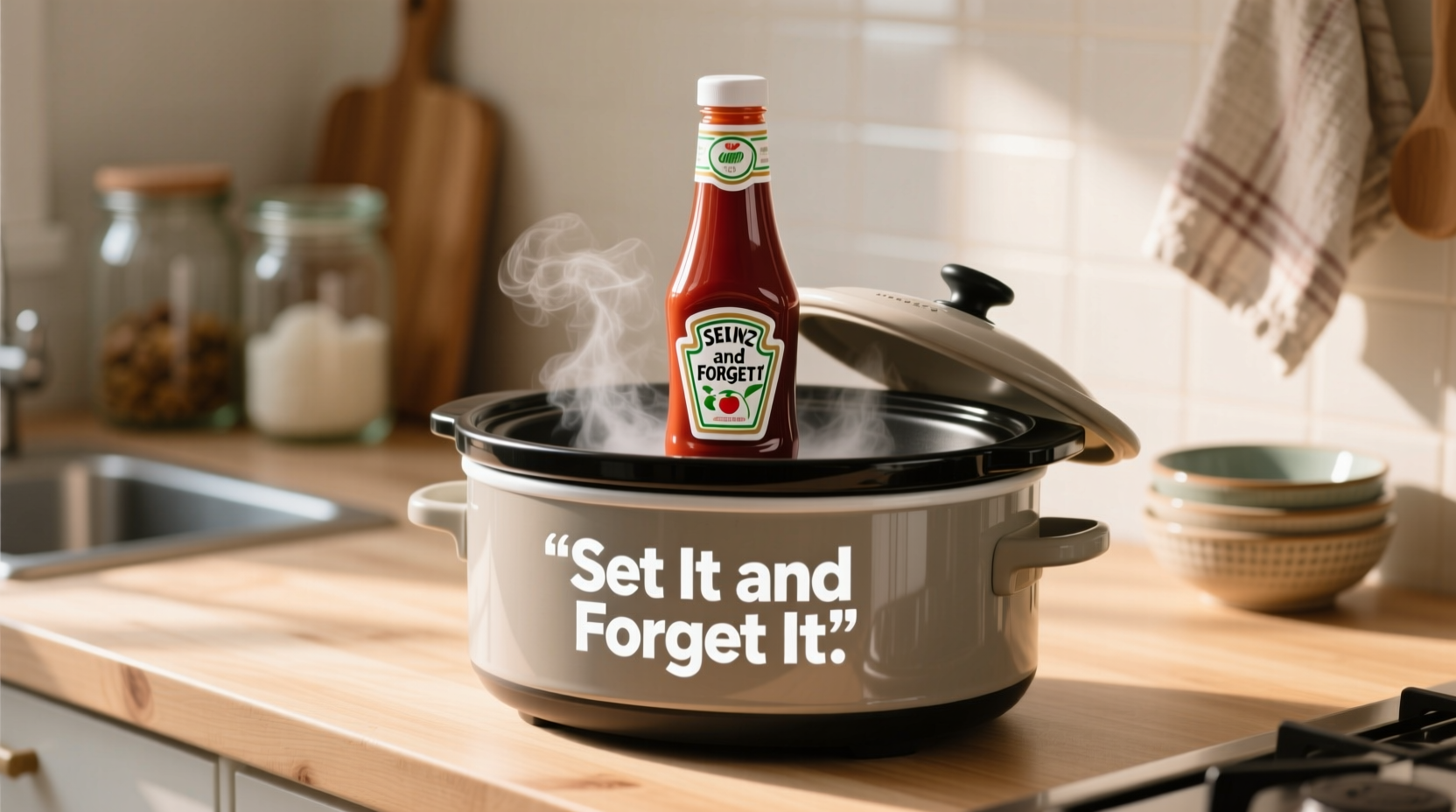 make set it and forget it ketchup with a slow cooker