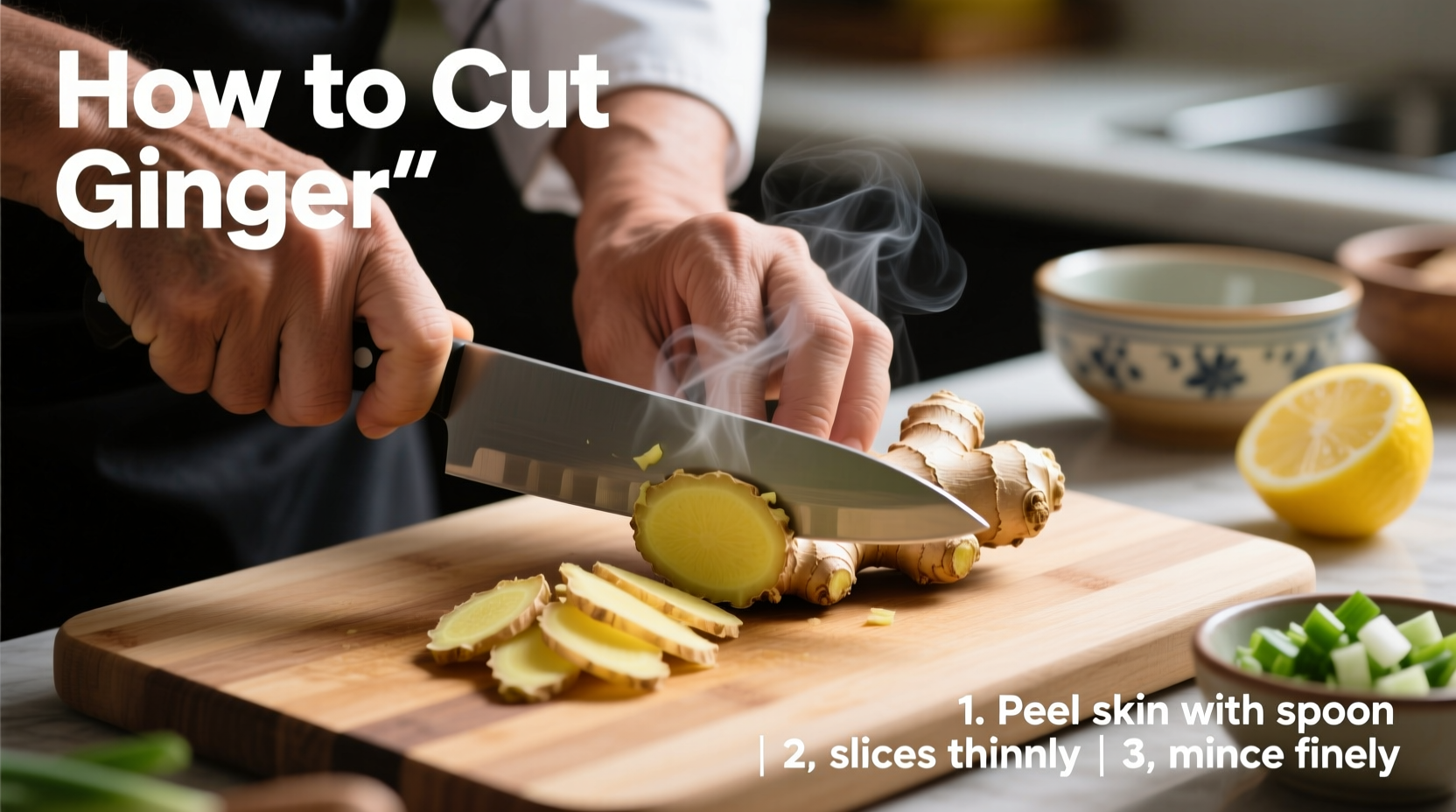 Verschiedene Ingwerschnitte