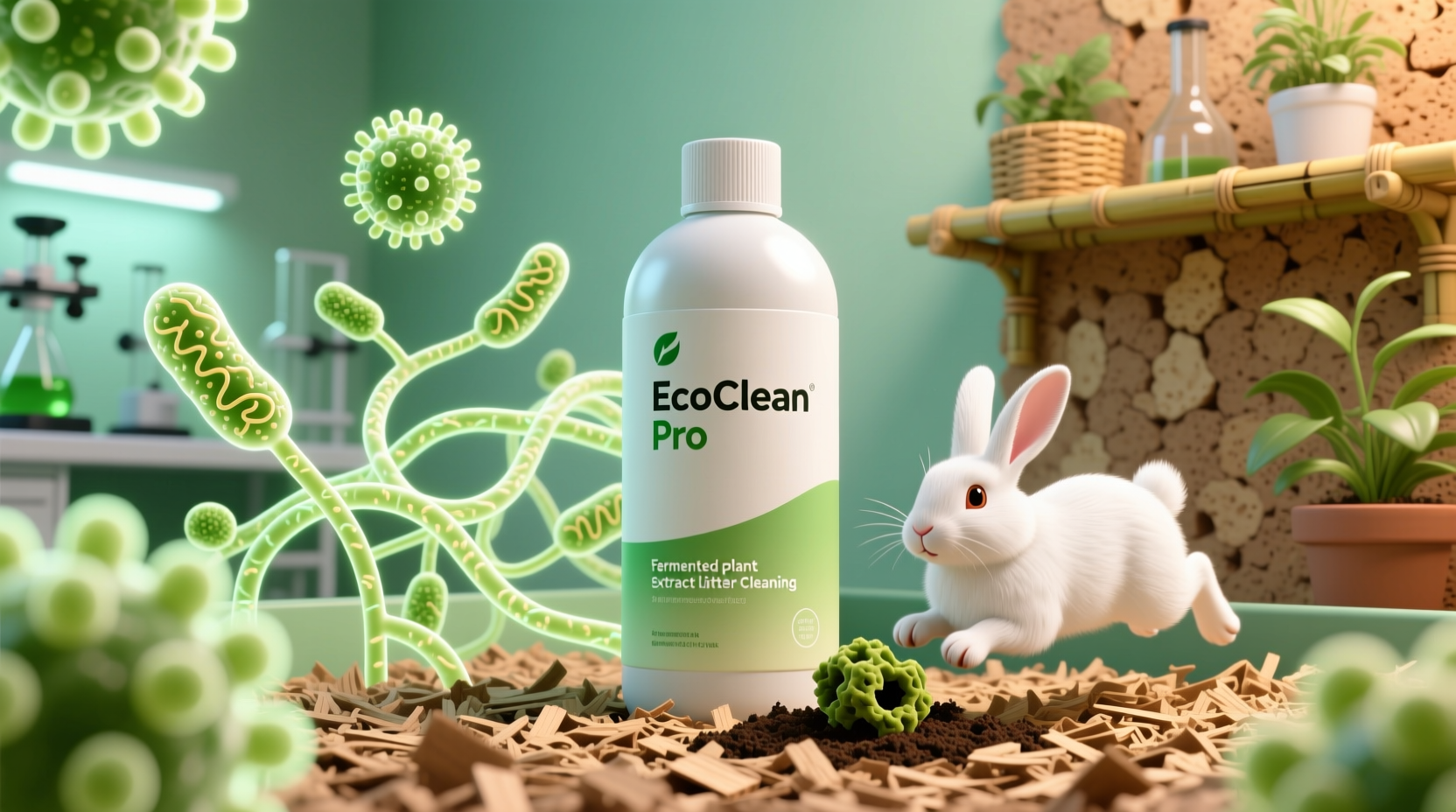 eco friendly rabbit litter cleaning