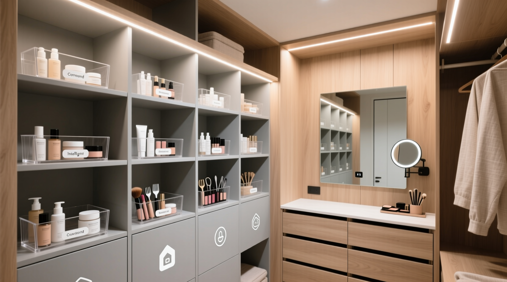 beauty command center linen closet conversion