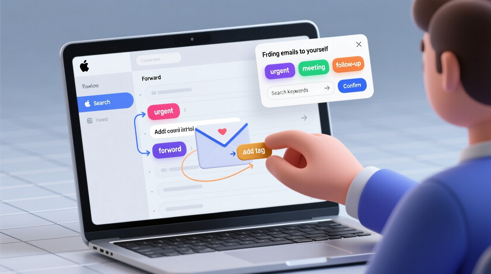 forward emails to yourself and add search keywords you