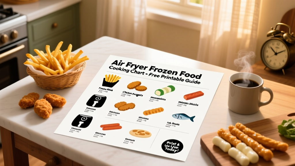 Air Fryer Frozen Food Cooking Chart: Free Printable Guide