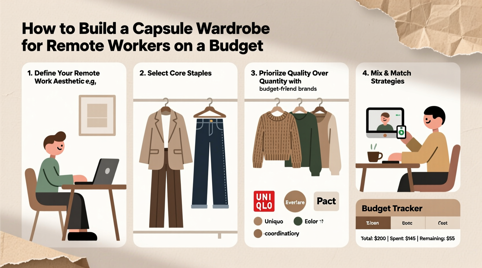 how to create a capsule wardrobe for remote workers on a budget