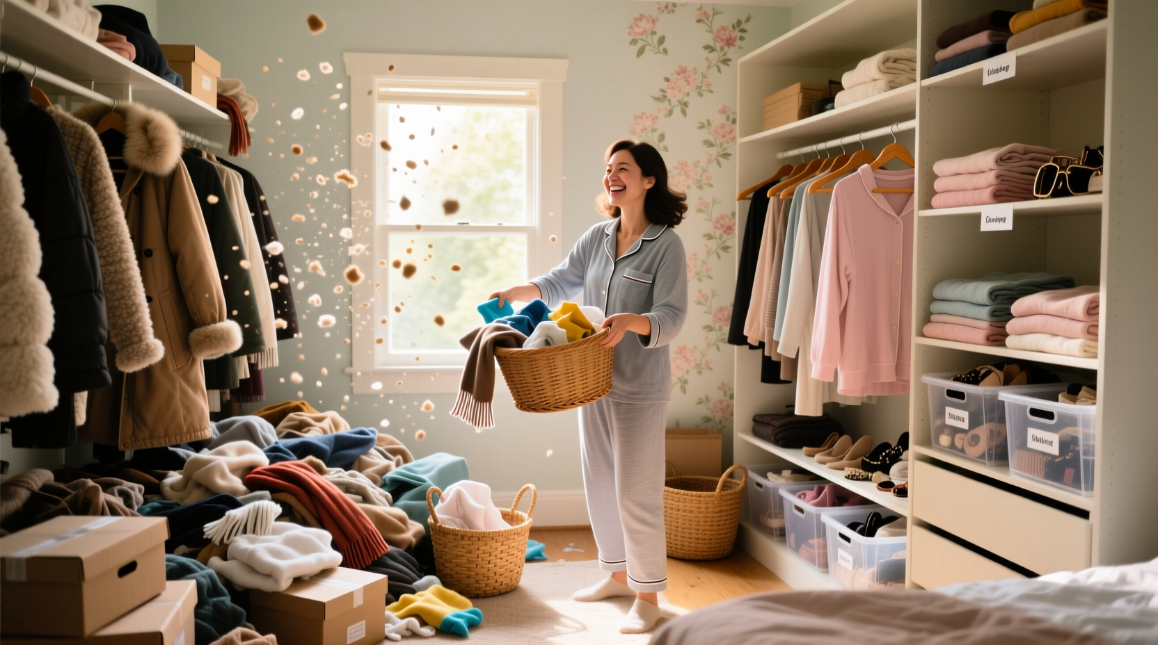 spring cleaning challenge closets