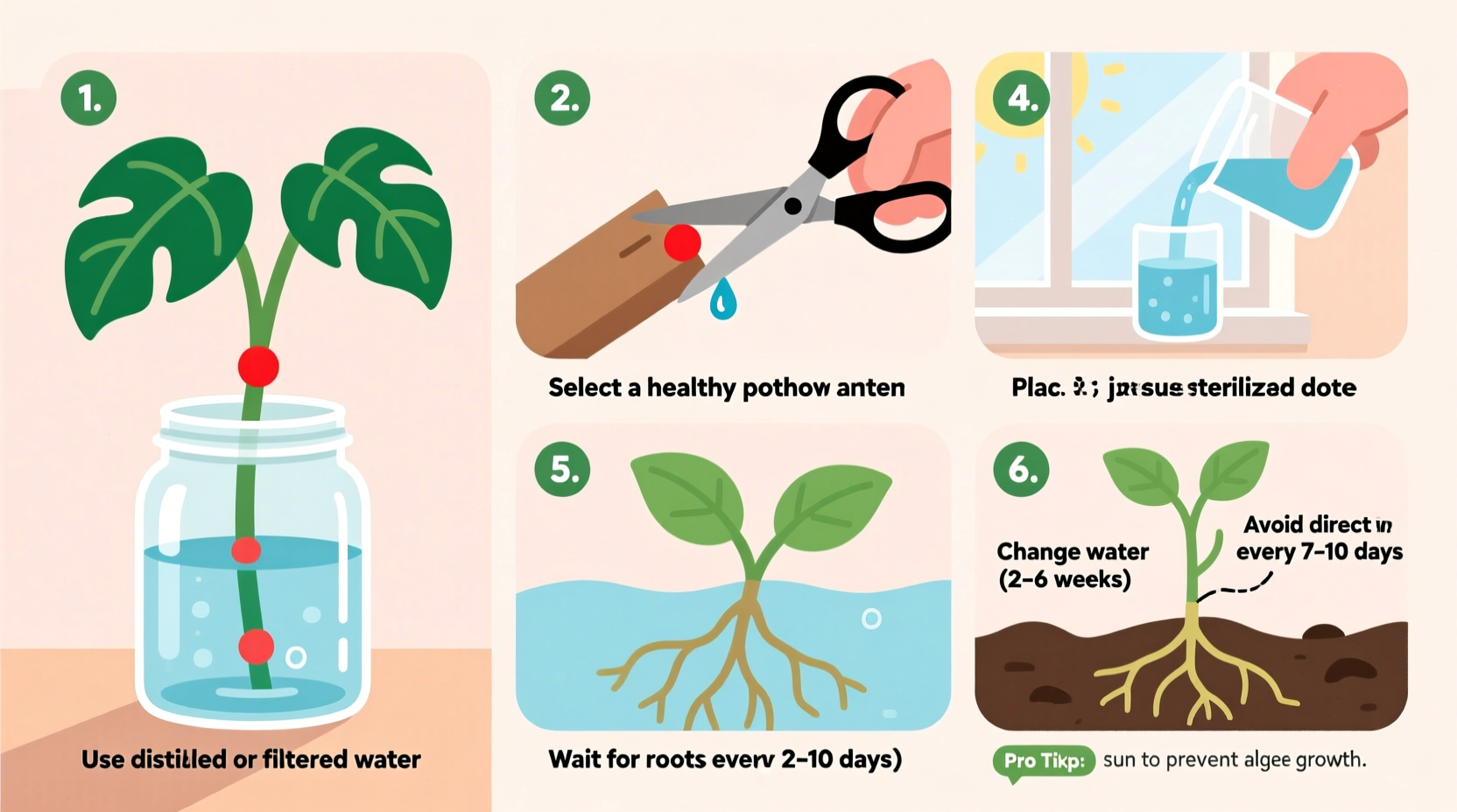 step by step guide to propagating pothos plants in water for absolute beginners