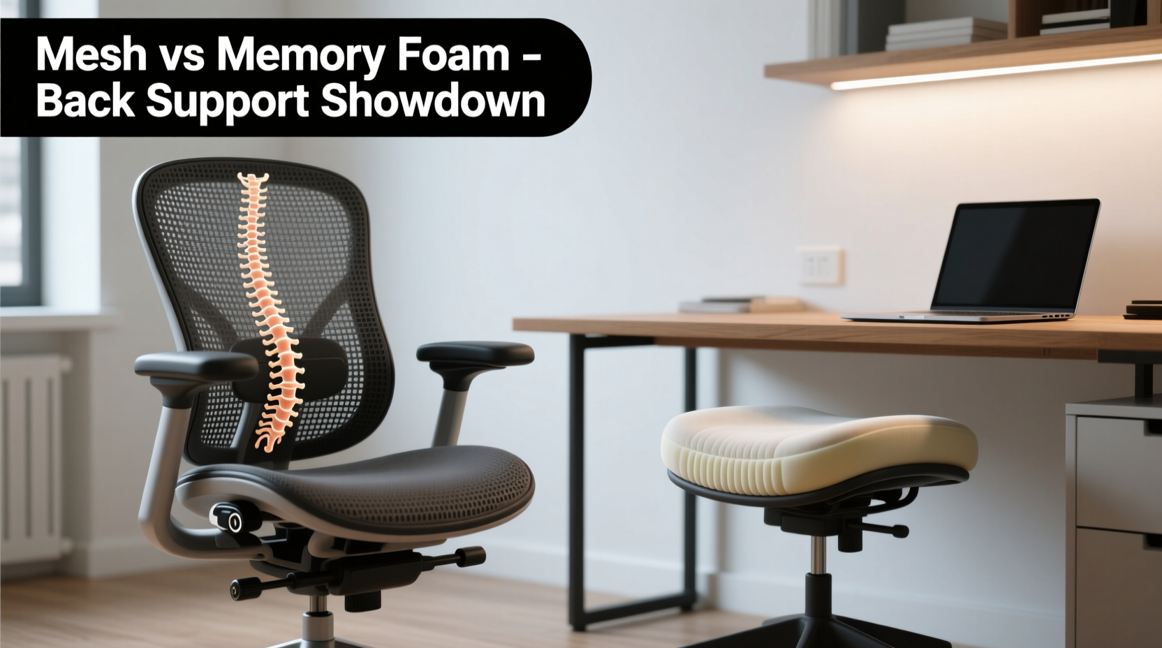 is a mesh office chair better for back support than memory foam seats