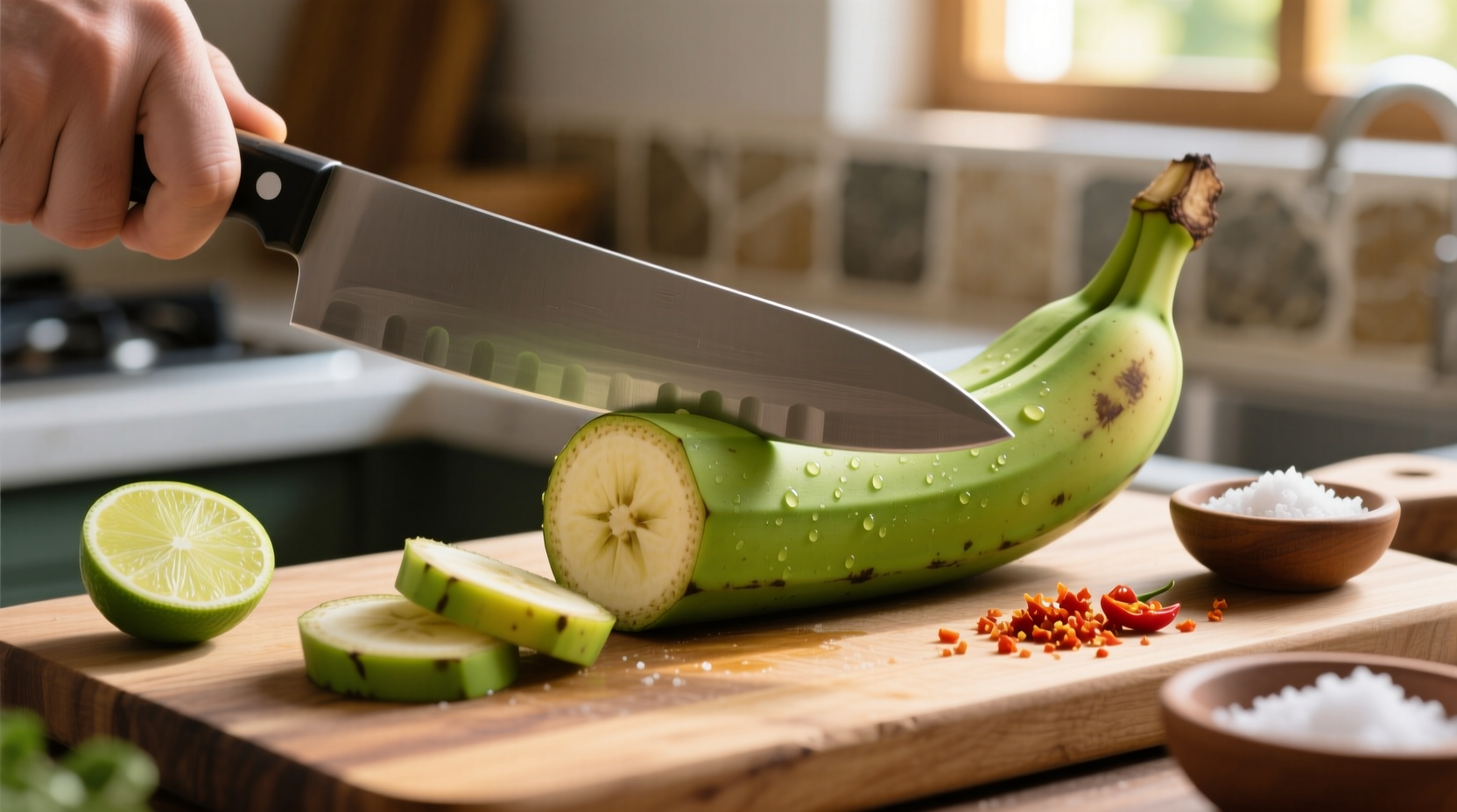 the best way to prepare green plantains