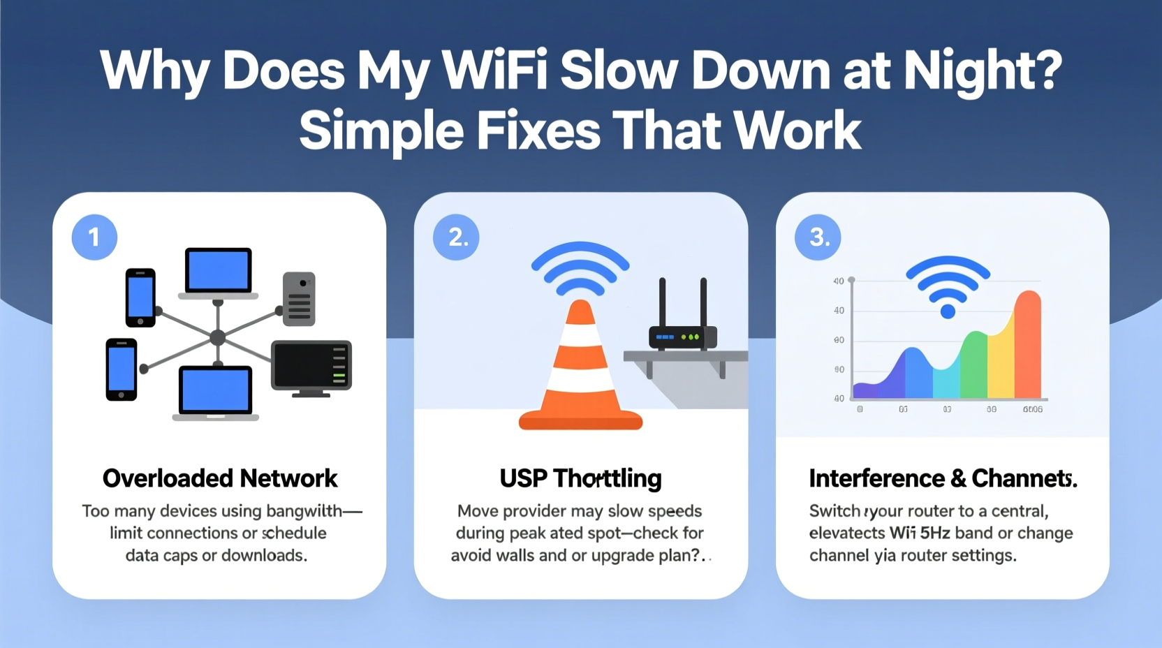 why does my wifi slow down at night simple fixes that work